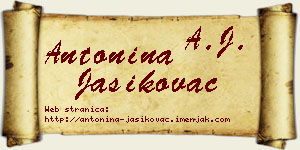 Antonina Jasikovac vizit kartica